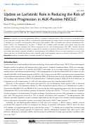 Cover page: Update on Lorlatinib: Role in Reducing the Risk of Disease Progression in ALK-Positive NSCLC