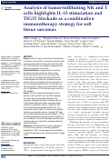 Cover page: Analysis of tumor-infiltrating NK and T cells highlights IL-15 stimulation and TIGIT blockade as a combination immunotherapy strategy for soft tissue sarcomas