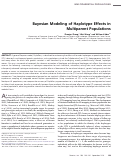 Cover page: Bayesian Modeling of Haplotype Effects in Multiparent Populations