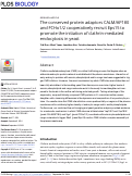 Cover page: The conserved protein adaptors CALM/AP180 and FCHo1/2 cooperatively recruit Eps15 to promote the initiation of clathrin-mediated endocytosis in yeast.