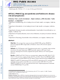 Cover page: NFE2L2, PPARGC1α, and pesticides and Parkinson’s disease risk and progression