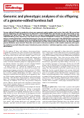 Cover page: Genomic and phenotypic analyses of six offspring of a genome-edited hornless bull