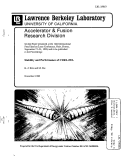 Cover page: Stability and Performance of CDRL-FEL