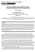 Cover page: Politics, Markets, and University Costs: Financing Universities in the Current Era