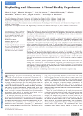 Cover page: Wayfinding and Glaucoma: A Virtual Reality Experiment.