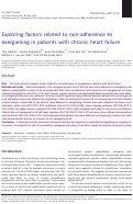 Cover page: Exploring factors related to non‐adherence to exergaming in patients with chronic heart failure