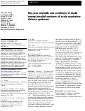 Cover page: One-year mortality and predictors of death among hospital survivors of acute respiratory distress syndrome