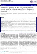 Cover page: Alternative splicing of the Anopheles gambiae Dscam gene in diverse Plasmodium falciparum infections