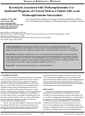 Cover page: Keratolysis Associated with Methamphetamine Use – Incidental Diagnosis of Corneal Melt in a Patient with Acute Methamphetamine Intoxication