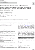 Cover page: Cardiopulmonary Exercise Testing Reflects Improved Exercise Capacity in Response to Treatment in Morquio A Patients: Results of a 52-Week Pilot Study of Two Different Doses of Elosulfase Alfa