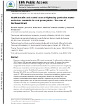 Cover page: Health benefits and control costs of tightening particulate matter emissions standards for coal power plants - The case of Northeast Brazil