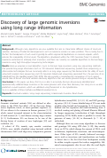 Cover page: Discovery of large genomic inversions using long range information