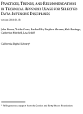 Cover page: Practices, Trends, and Recommendations in Technical Appendix Usage for Selected Data-Intensive Disciplines