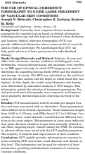 Cover page: THE USE OF OPTICAL COHERENCE TOMOGRAPHY TO GUIDE LASER TREATMENT OF VASCULAR SKIN CONDITIONS