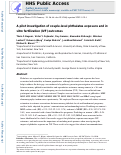 Cover page: A pilot investigation of couple-level phthalates exposure and in vitro fertilization (IVF) outcomes