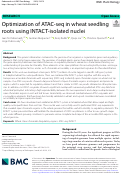 Cover page: Optimization of ATAC-seq in wheat seedling roots using INTACT-isolated nuclei