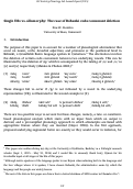 Cover page: Single URs vs. Allomorphy: The case of Babanki Coda Consonant Deletion