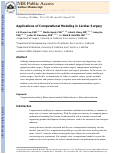 Cover page: Applications of computational modeling in cardiac surgery.