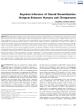 Cover page: Bayesian Inference of Shared Recombination Hotspots Between Humans and Chimpanzees