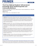 Cover page: Third-Year Medical Students' Self-perceived Knowledge About Health Disparities and Community Medicine.