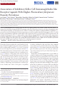 Cover page: Association of Inhibitory Killer Cell Immunoglobulin-like Receptor Ligands With Higher Plasmodium falciparum Parasite Prevalence