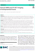 Cover page: Clinical SWIR and CP-OCT imaging of interproximal lesions