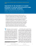 Cover page: Approaches for the Simulation of Coupled Processes in Evolving Fractured Porous Media Enabled by Exascale Computing