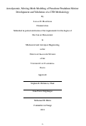 Cover page: Aerodynamic, Moving-Mesh Modeling of Parachute Pendulum Motion: Development and Validation of a CFD Methodology