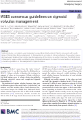 Cover page: WSES consensus guidelines on sigmoid volvulus management.