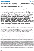 Cover page: Breast Cancer Risk and 6q22.33: Combined Results from Breast Cancer Association Consortium and Consortium of Investigators on Modifiers of BRCA1/2