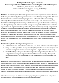 Cover page: Berkeley ReadyMade Impact Assessment: Developing an Effective and Efficient Assessment Template for Social Enterprises