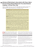 Cover page: Advanced Monitoring Is Associated with Fewer Alarm Events During Planned Moderate Procedure-Related Sedation