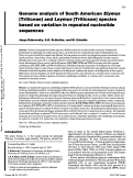 Cover page: Genome analysis of South American Elymus (Triticeae) and Leymus (Triticeae) species based on variation in repeated nucleotide sequences