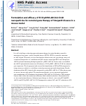 Cover page: Formulation and efficacy of ECO/pRHO-ABCA4-SV40 nanoparticles for nonviral gene therapy of Stargardt disease in a mouse model