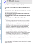 Cover page: Challenges to estimating vaccine impact using hospitalization data