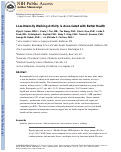 Cover page: Low-Intensity Walking Activity Is Associated With Better Health