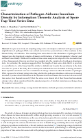 Cover page: Characterization of Pathogen Airborne Inoculum Density by Information Theoretic Analysis of Spore Trap Time Series Data