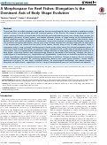 Cover page: A Morphospace for Reef Fishes: Elongation Is the Dominant Axis of Body Shape Evolution