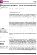 Cover page: Recurrent Loss of Macrodomain Activity in Host Immunity and Viral Proteins