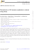 Cover page: Normalization of ZZ instanton amplitudes in minimal string theory