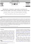 Cover page: Identification of phenolic compounds in strawberries by liquid chromatography electrospray ionization mass spectroscopy