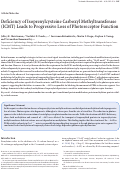 Cover page: Deficiency of Isoprenylcysteine Carboxyl Methyltransferase (ICMT) Leads to Progressive Loss of Photoreceptor Function