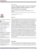 Cover page: Tissue-type plasminogen activator selectively inhibits multiple toll-like receptors in CSF-1-differentiated macrophages.