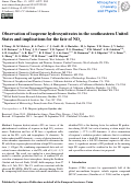 Cover page: Observation of isoprene hydroxynitrates in the southeastern United States and implications for the fate of NOx