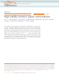 Cover page: High mobility emissive organic semiconductor