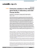 Cover page: Extensive variation in the intelectin gene family in laboratory and wild mouse strains