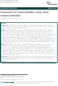 Cover page: Assessment of visual disability using visual evoked potentials