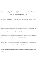Cover page: Dynamic coupling of volcanic CO2 flow and wind at the Horseshoe Lake tree kill, Mammoth 
Mountain, CA