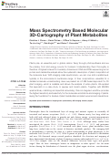 Cover page: Mass Spectrometry Based Molecular 3D-Cartography of Plant Metabolites.