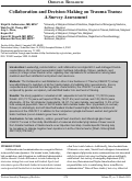 Cover page: Collaboration and Decision-Making on Trauma Teams: A Survey Assessment